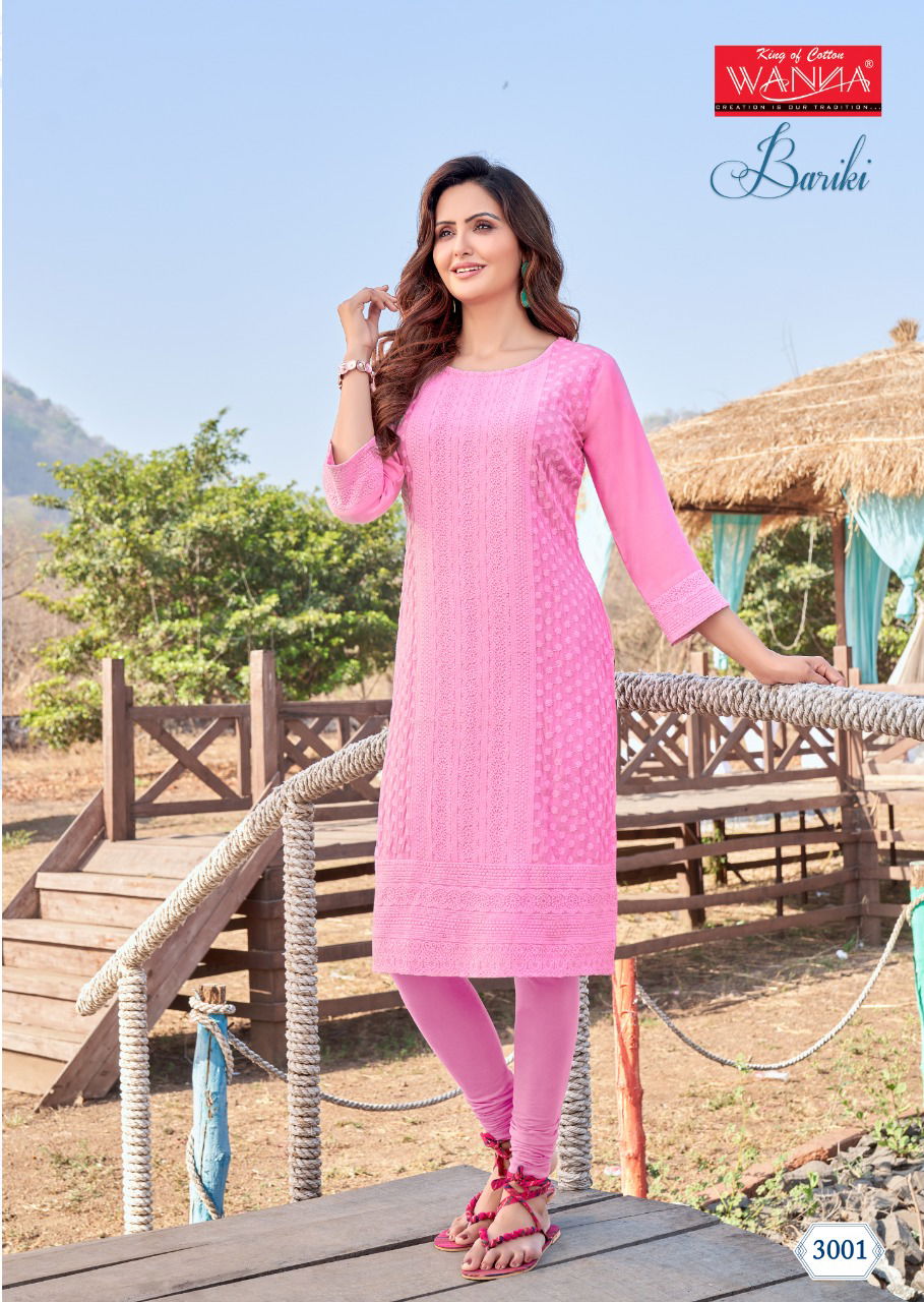 Wanna Bariki 3 New Ethnic Wear Rayon Designer Latest Kurti Collection